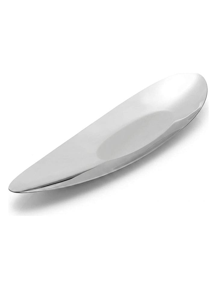 Miska w kolorze srebrnym na przystawki - szer. 39 cm