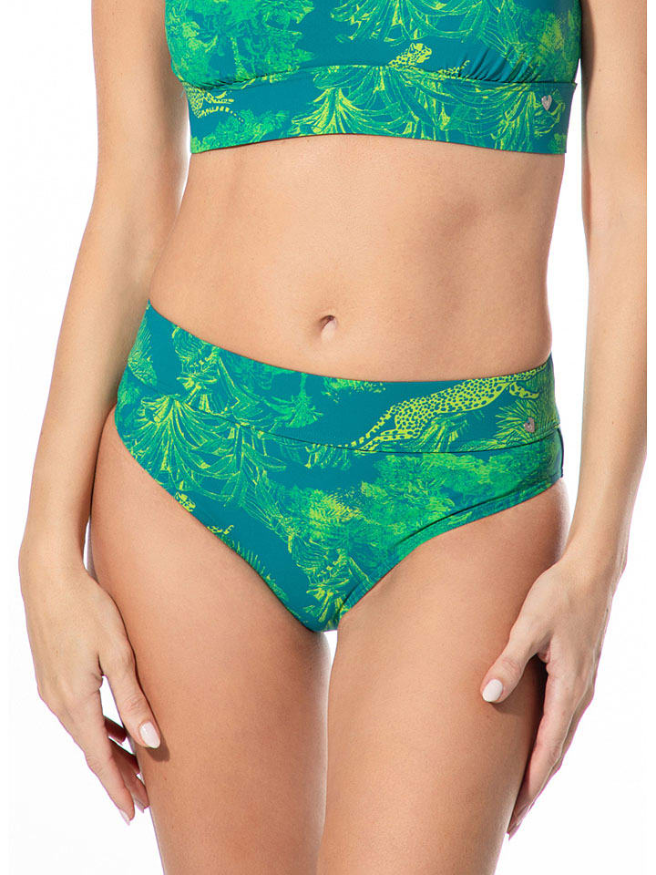 Figi bikini w kolorze zielono-turkusowym