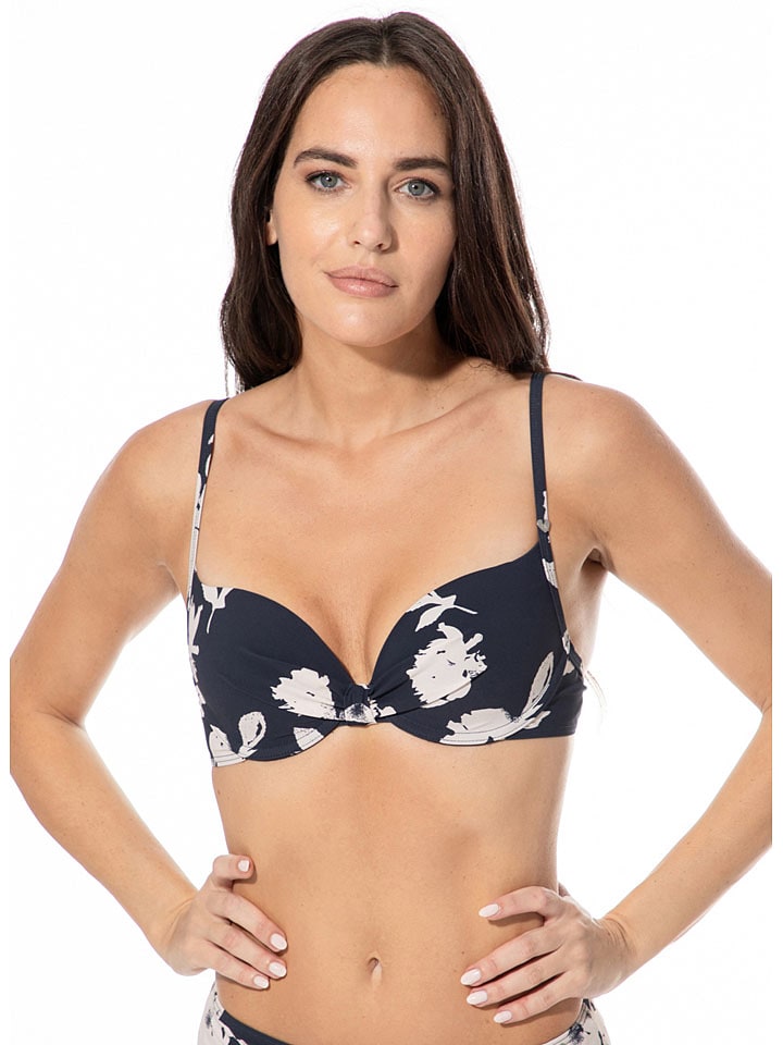 Biustonosz bikini w kolorze czarno-białym
