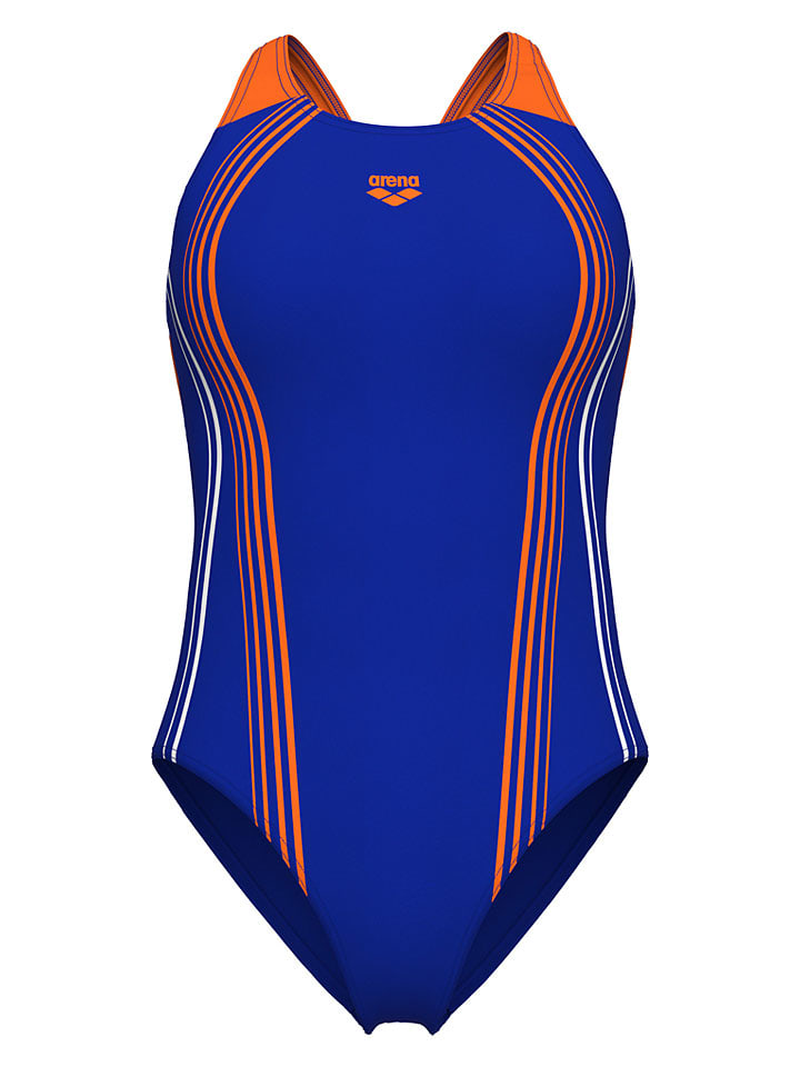 Badpak blauw/oranje