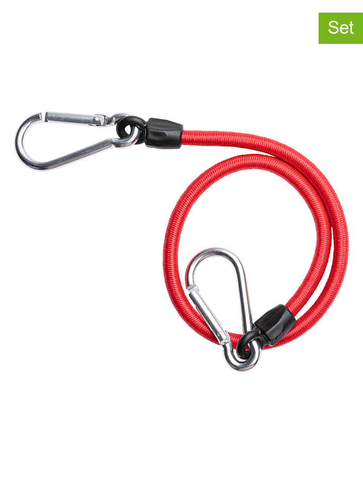 2er-Set: Karabinerspanngurte in Rot - (L)60 cm