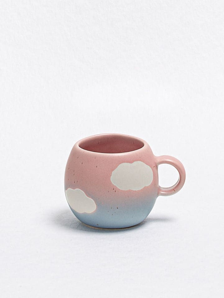 Espressotasse ''Cloud Sunset''  in Rosa/ Hellblau - 90 ml
