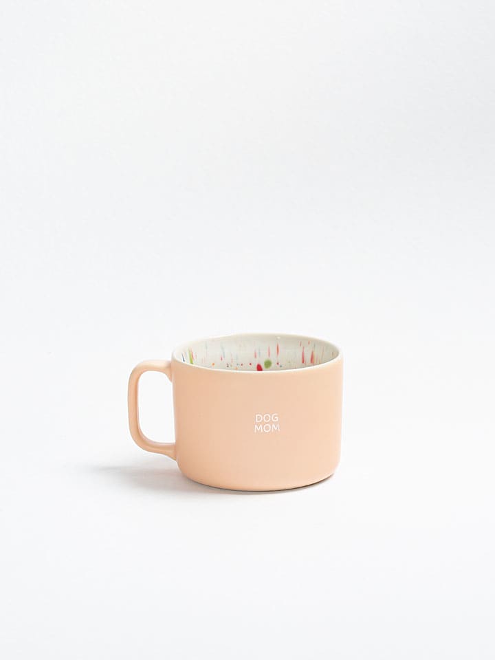 Jumbotasse ''Breeze Party - Dog Mom'' in Orange - 450 ml