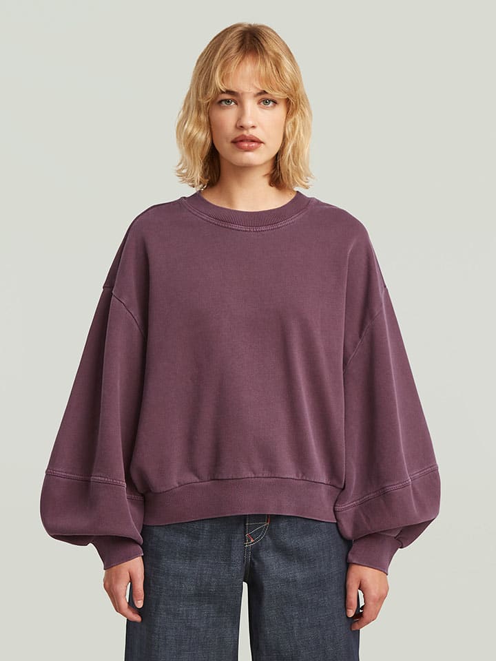 Sweatshirt pruimkleurig