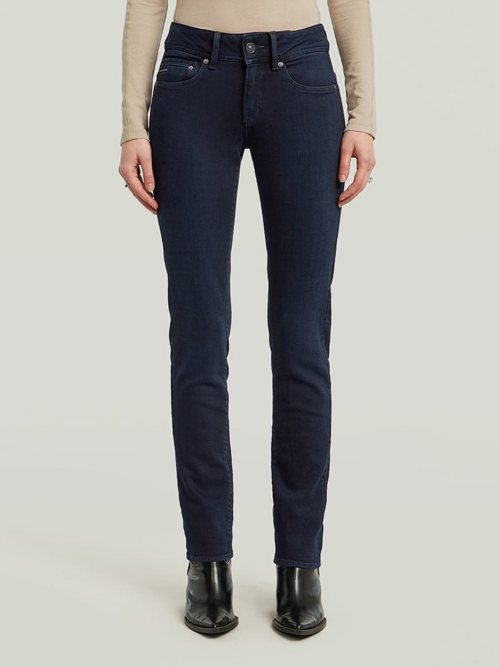 Dżinsy - Slim Straight fit - w kolorze granatowym