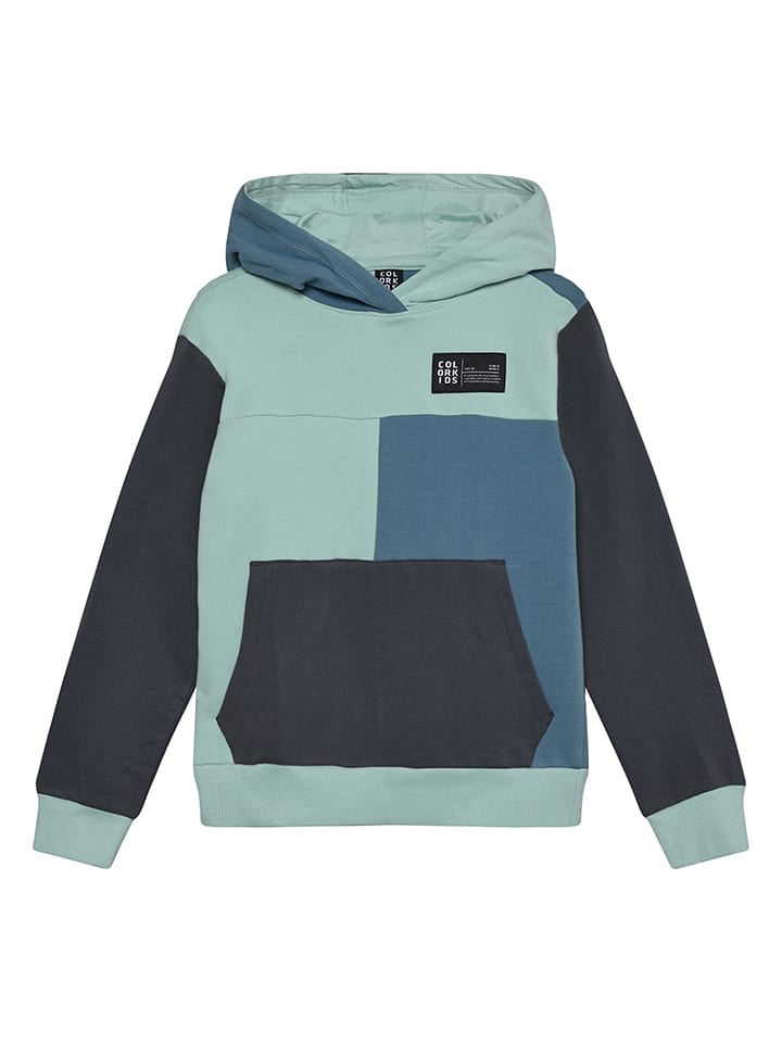 Hoodie in Grün/ Anthrazit