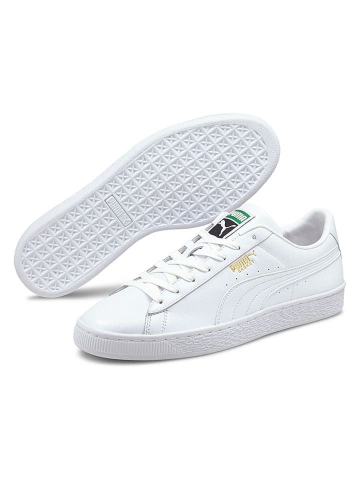 Leder-Sneakers "Basket Classic XXI" in Weiß