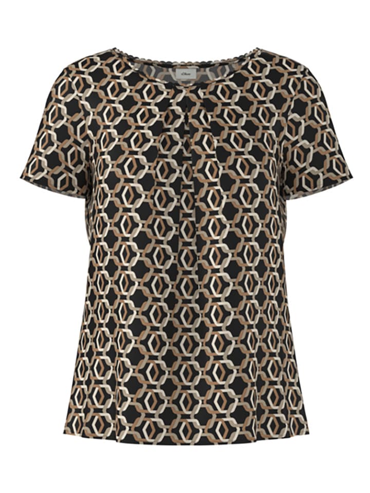 Shirt in Hellbraun/ Schwarz