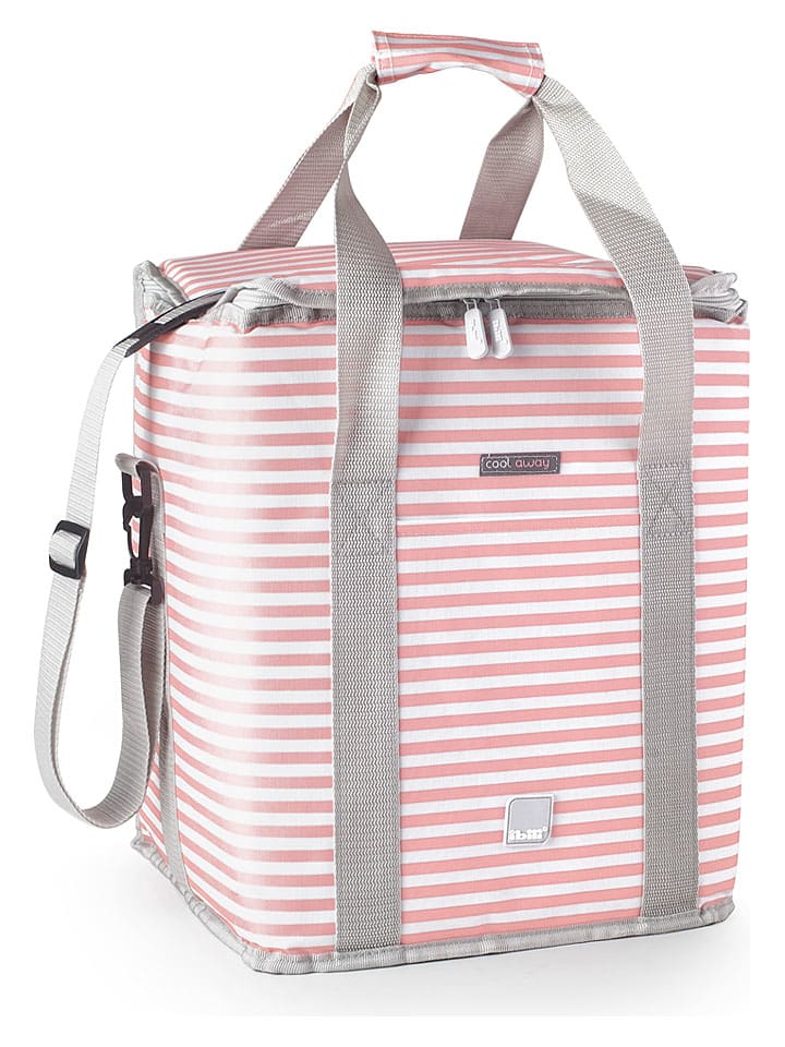 Koeltas "Biarritz" lichtroze/grijs - 30 l