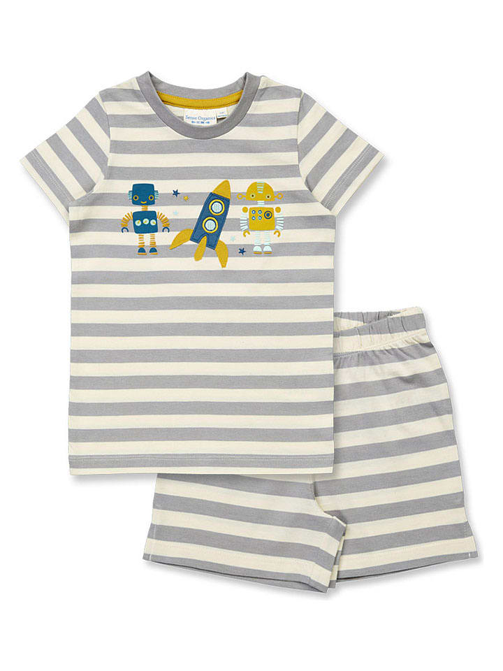 Pyjama "Kafka" in Beige/ Grau