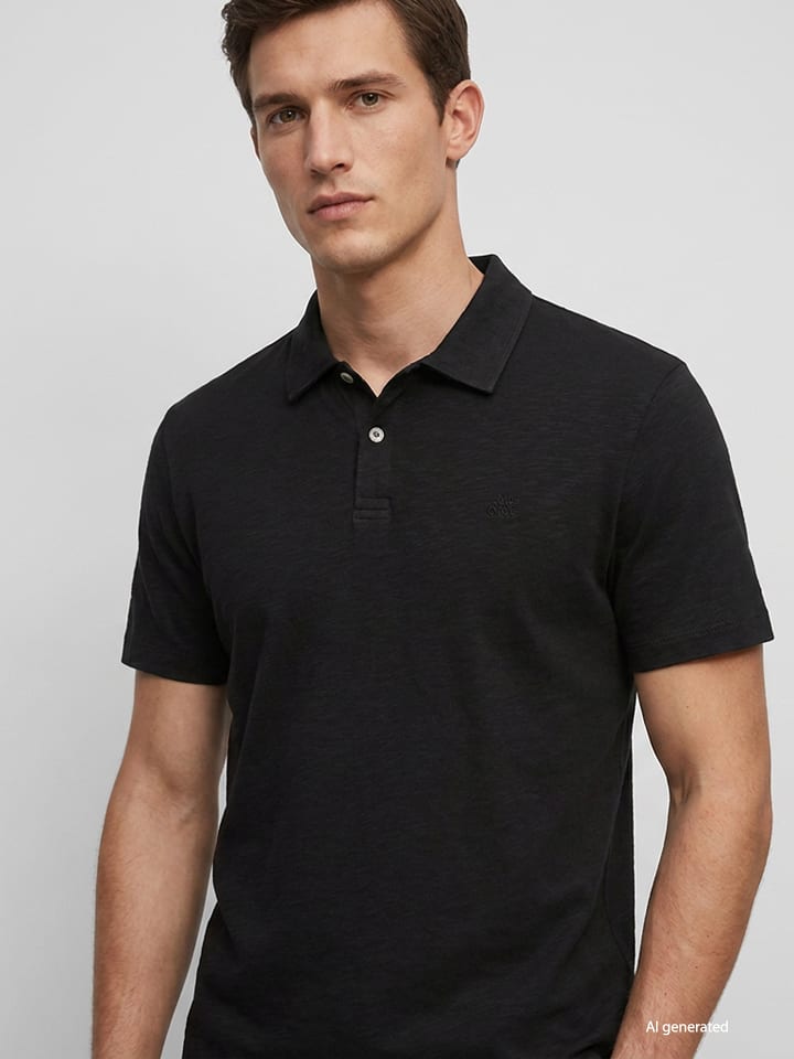 Poloshirt in Schwarz