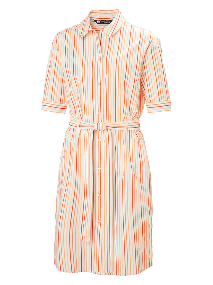 Kleid "Thalia" in Beige/ Rot