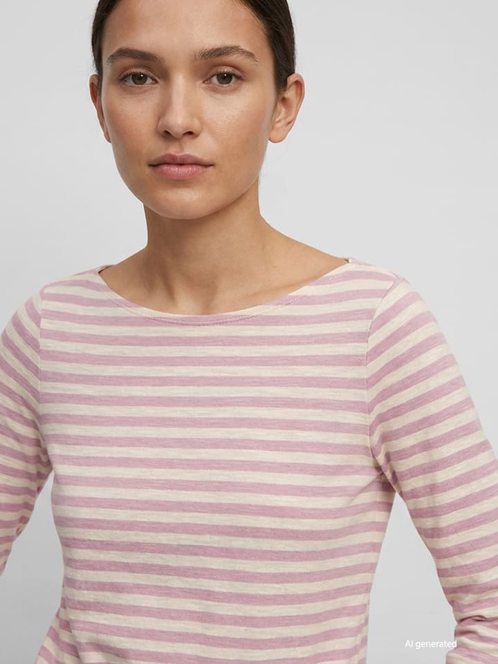 Longsleeve in Rosa/ Sand