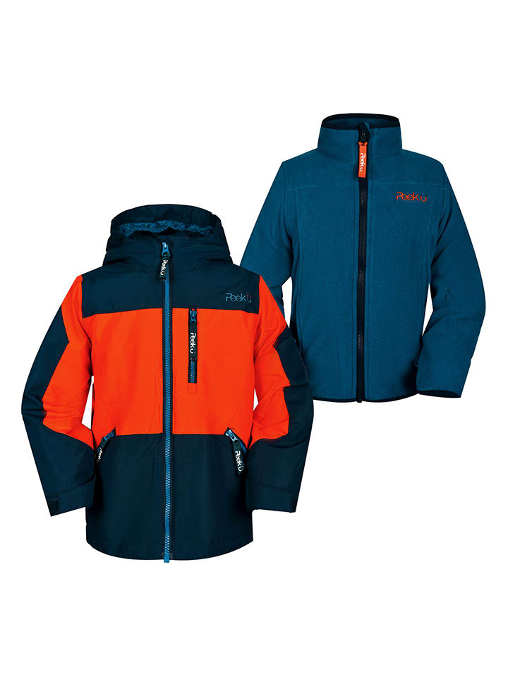 3-in-1-Funktionsjacke "Trey" in Dunkelblau/ Orange