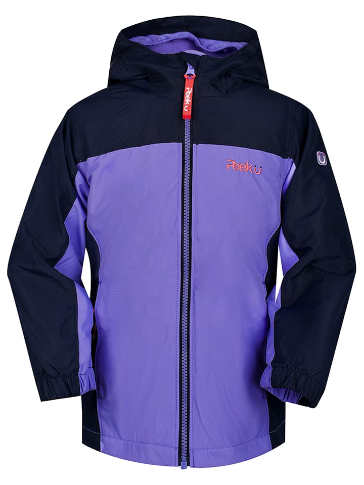 Lichte fleece regenjas "Fifi" paars/donkerblauw