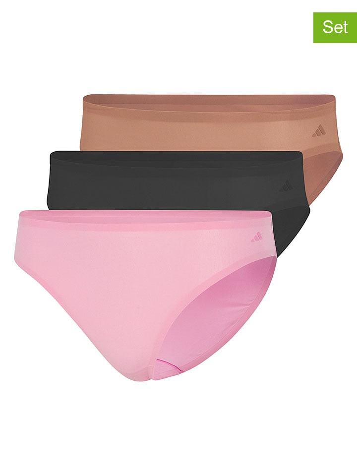 3-delige set: slips beige/lichtroze/zwart
