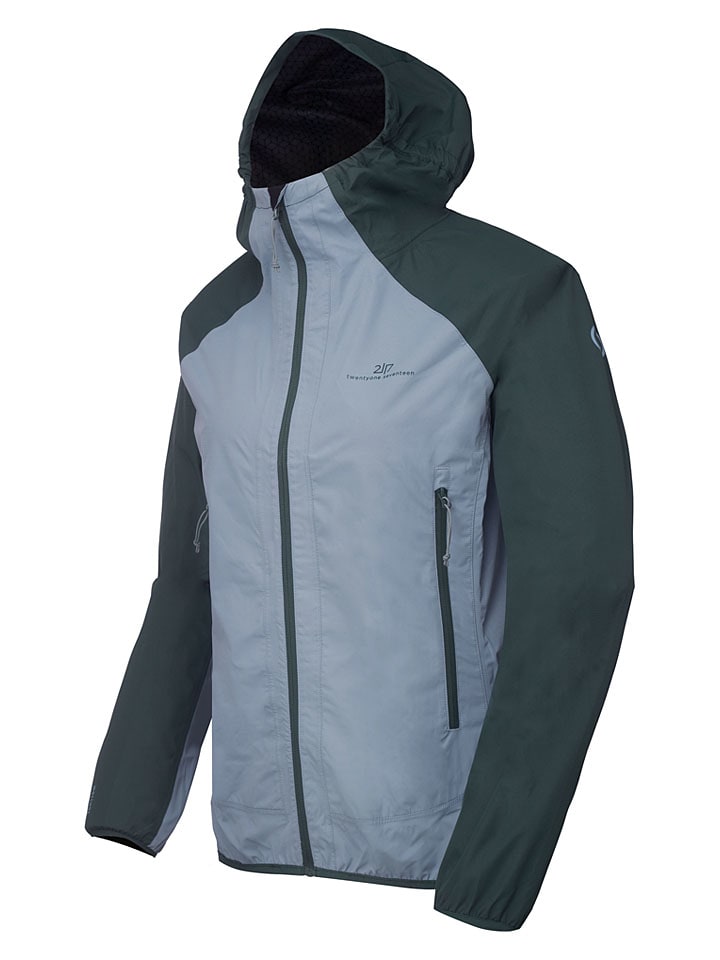 Regenjacke in Hellblau/ Dunkelblau
