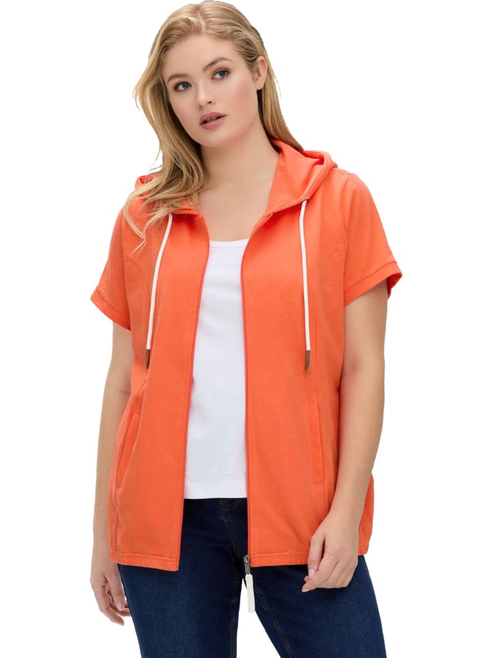 Sweatjacke in Orange
