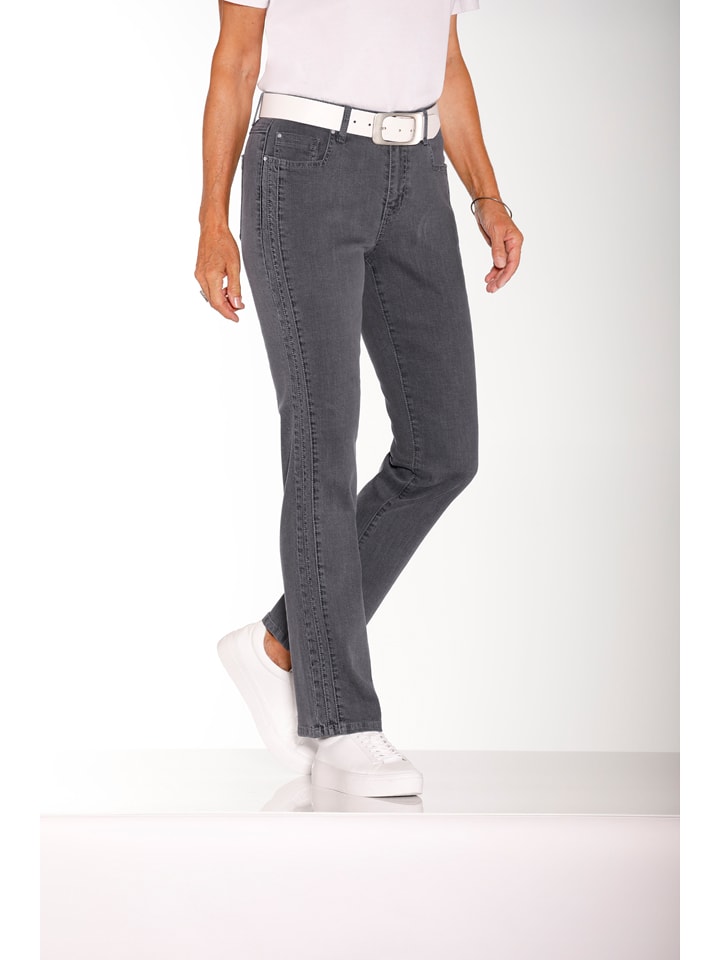 Dżinsy - Regular fit - w kolorze antracytowym