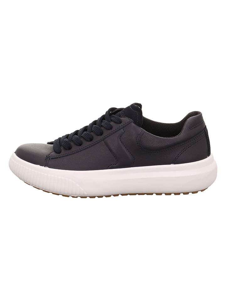 Skórzane sneakersy "T4 JUMP" w kolorze granatowym