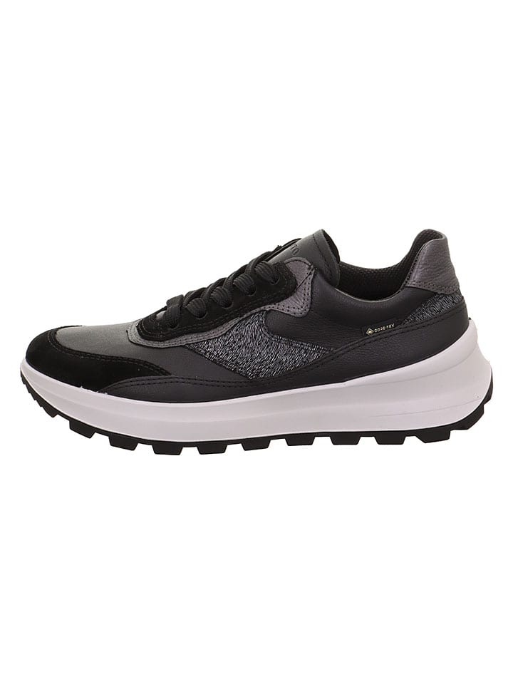 Leren sneakers "T4 RUN" zwart
