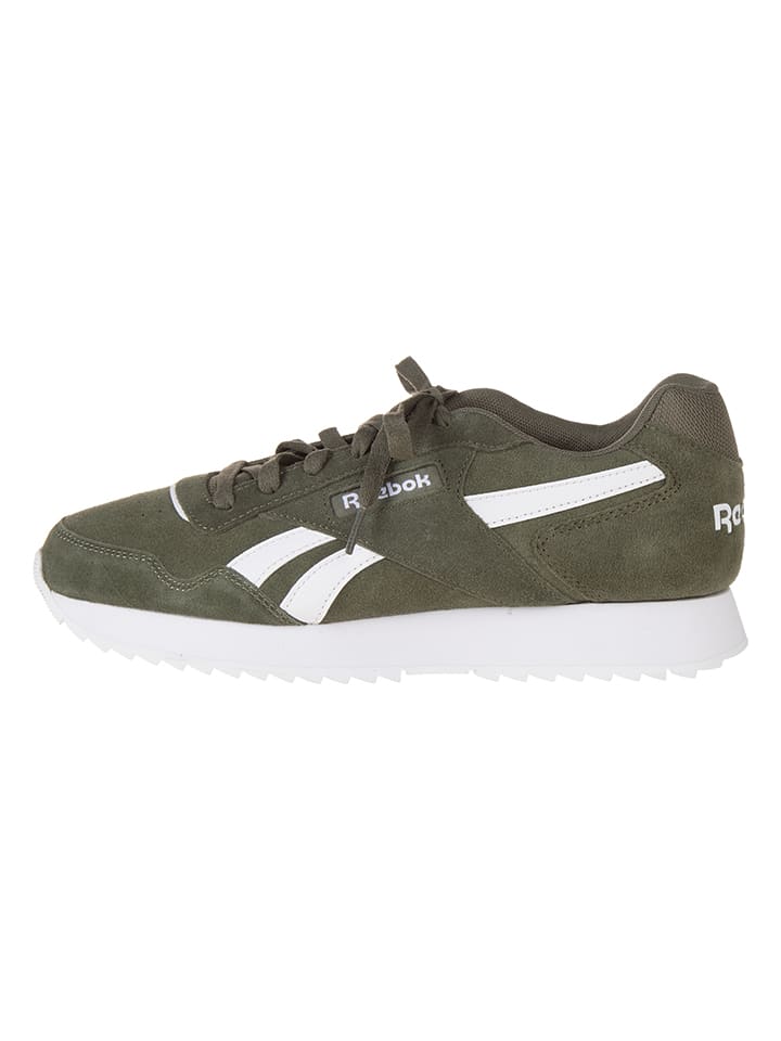 Leder-Sneakers "Glide" in Khaki