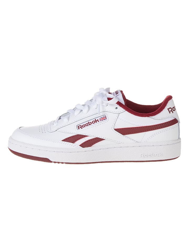 Skórzane sneakersy "Club C Revenge" w kolorze biało-czerwonym