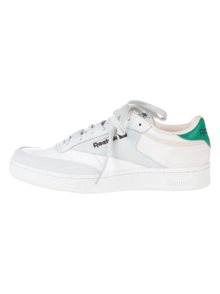 Skórzane sneakersy "Club C" w kolorze biało-kremowo-zielonym