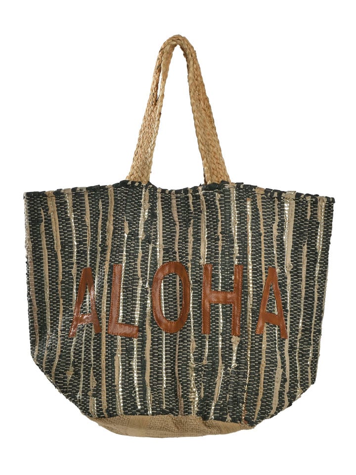 Schoudertas zwart/beige - (B)24 x (H)16 cm