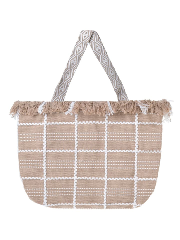 Shopper in Beige - (B)47 x (H)32 x (T)10 cm