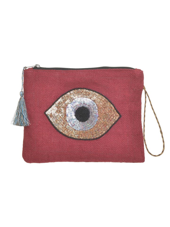 Kosmetiktasche in Rot - (B)25 x (H)20 x (T)1 cm