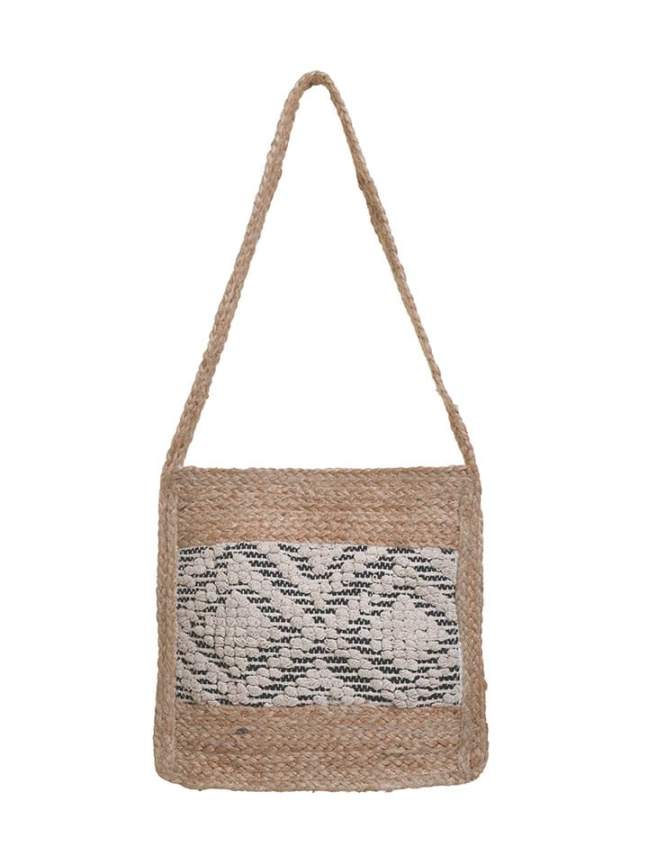Schoudertas beige - (B)38 x (H)34 x (D)5 cm
