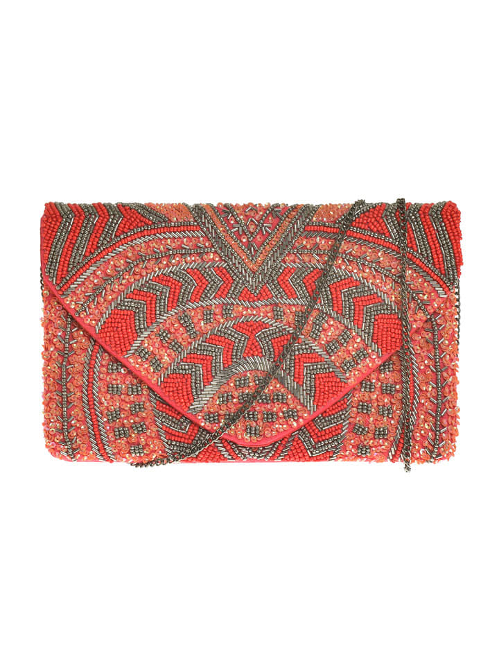 Umhängetasche in Rot - (B)26 x (H)17 x (T)3 cm