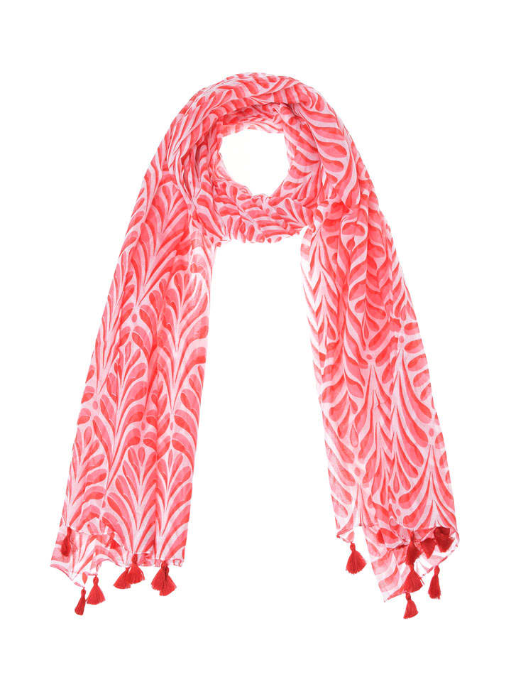 Sjaal roze/wit - (L)180 x (B)100 cm