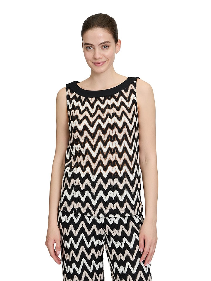 Top in Creme/ Schwarz