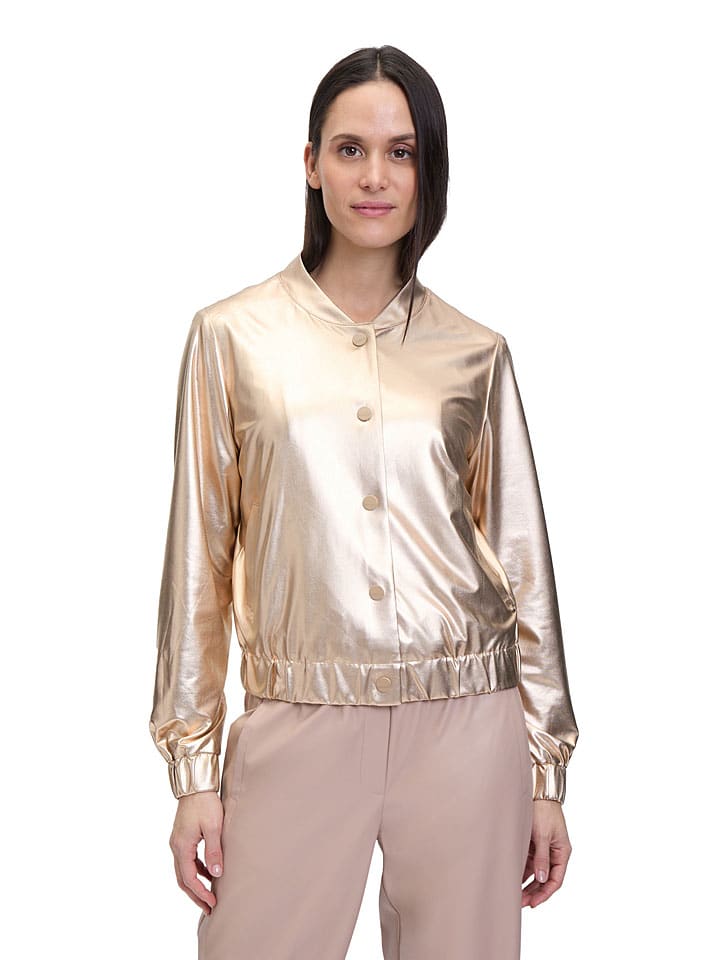 Kunstlederjacke in Gold