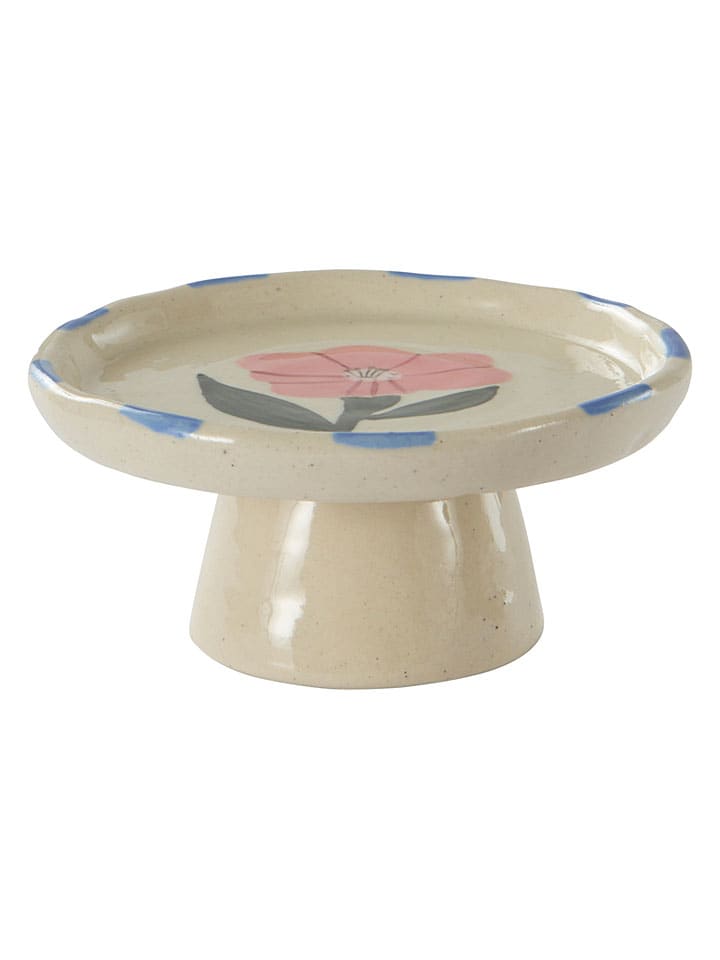 Patera "Botanic" w kolorze kremowo-jasnoróżowym - 6 x Ø 13 cm