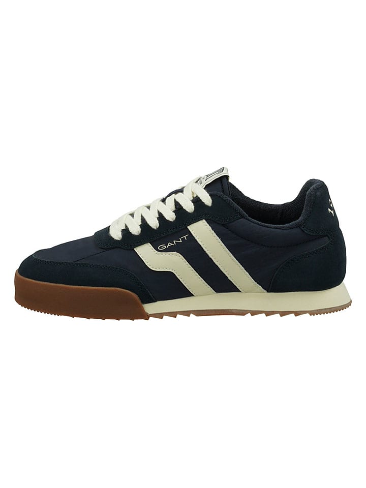 Skórzane sneakersy "Baylle" w kolorze granatowym