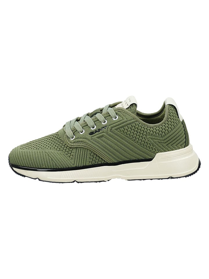 Skórzane sneakersy "Beeker" w kolorze zielonym
