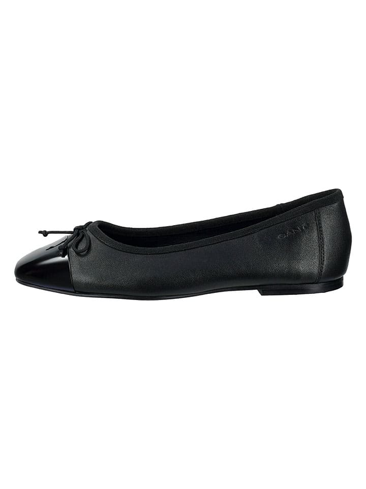 Leren ballerina's "Chadii" zwart