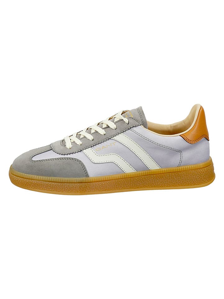 Leder-Sneakers "Cuzima" in Grau/ Hellblau/ Hellbraun