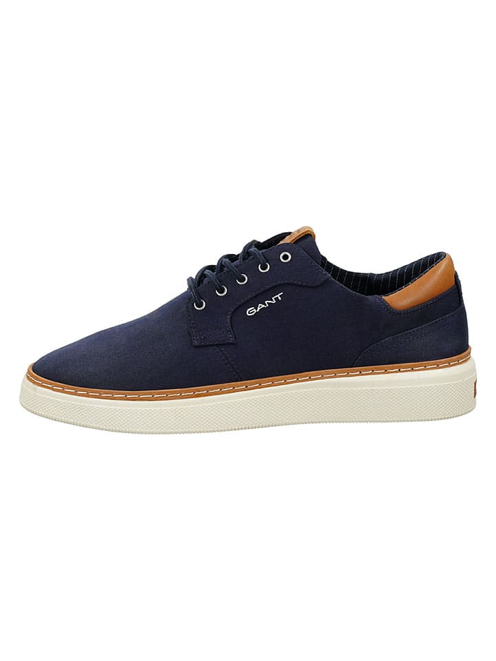 Leren sneakers "San Prep" donkerblauw