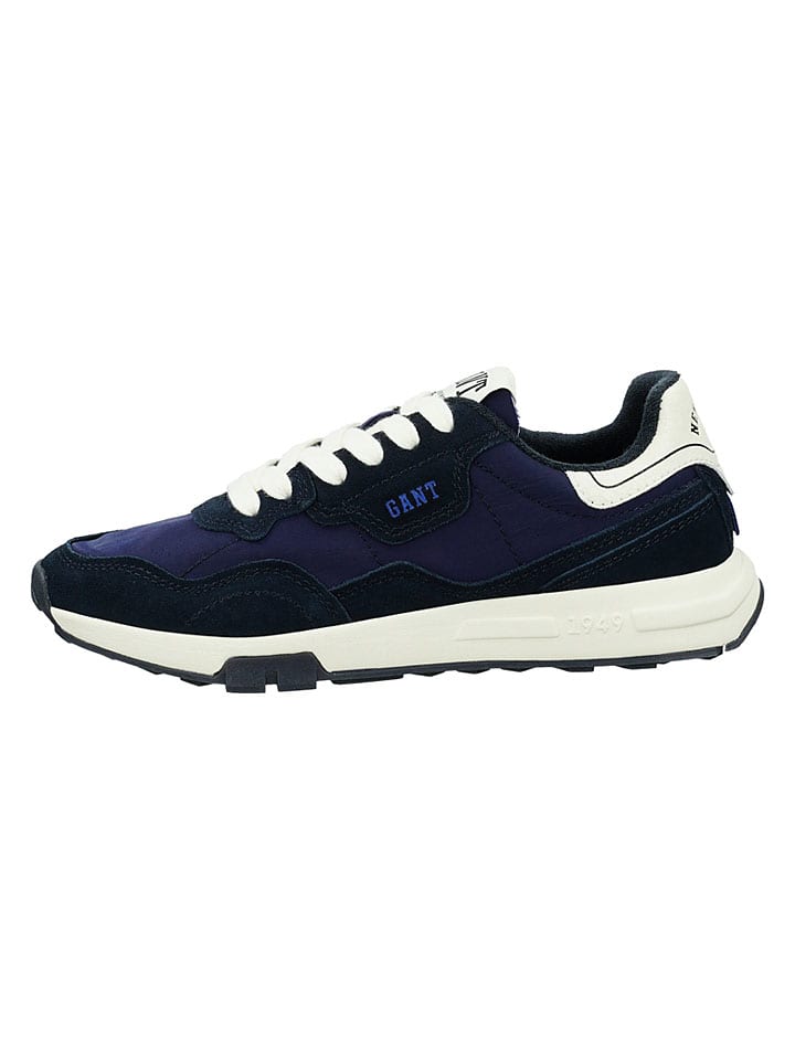 Skórzane sneakersy "Youtron" w kolorze granatowym