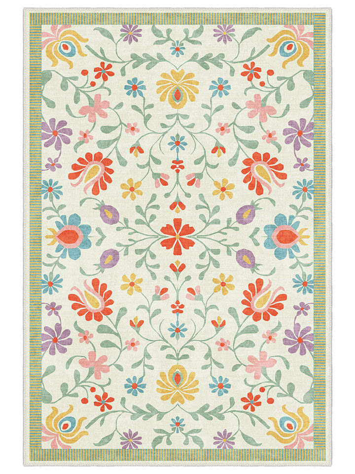 Kurzflor-Teppich ''Evandra'' in Beige