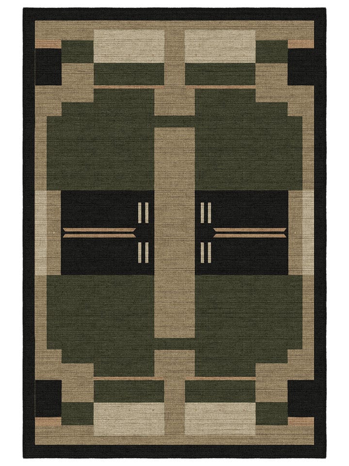 Kurzflor-Teppich ''Weston'' in Schwarz/ Beige/ Grau