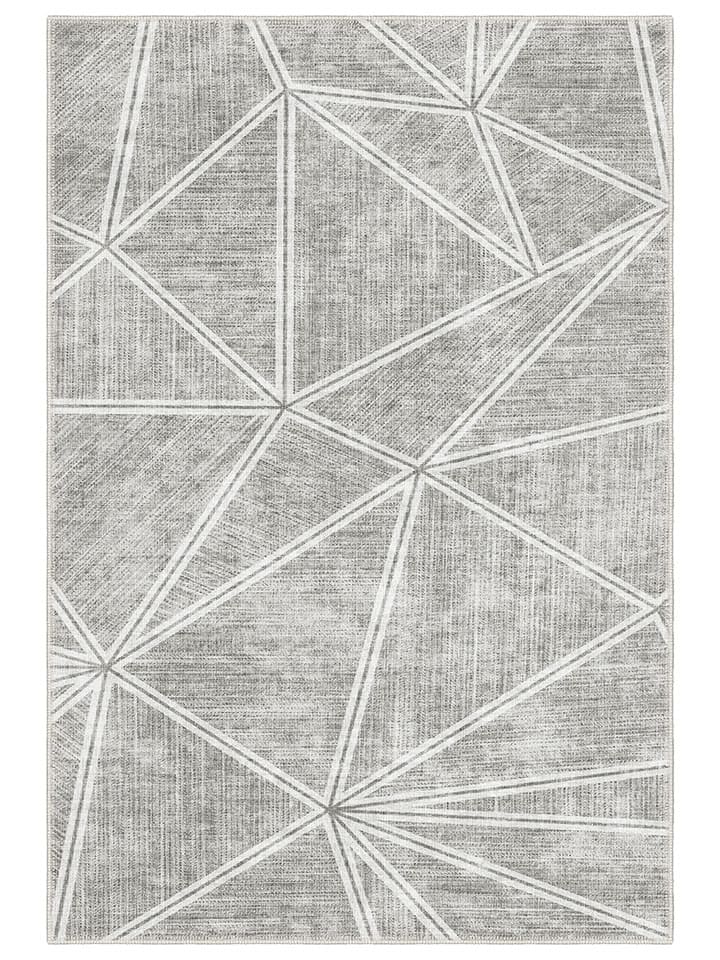 Kurzflor-Teppich ''Bentley'' in Grau