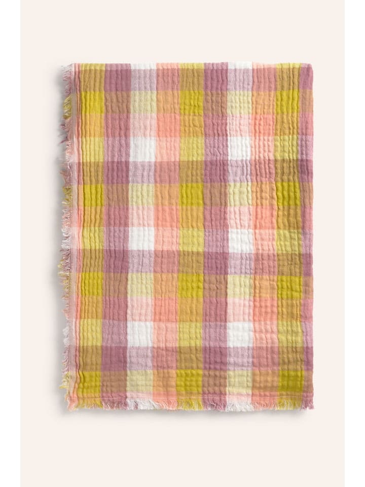 Plaid ''Nasau'' in Rosa/ Grün