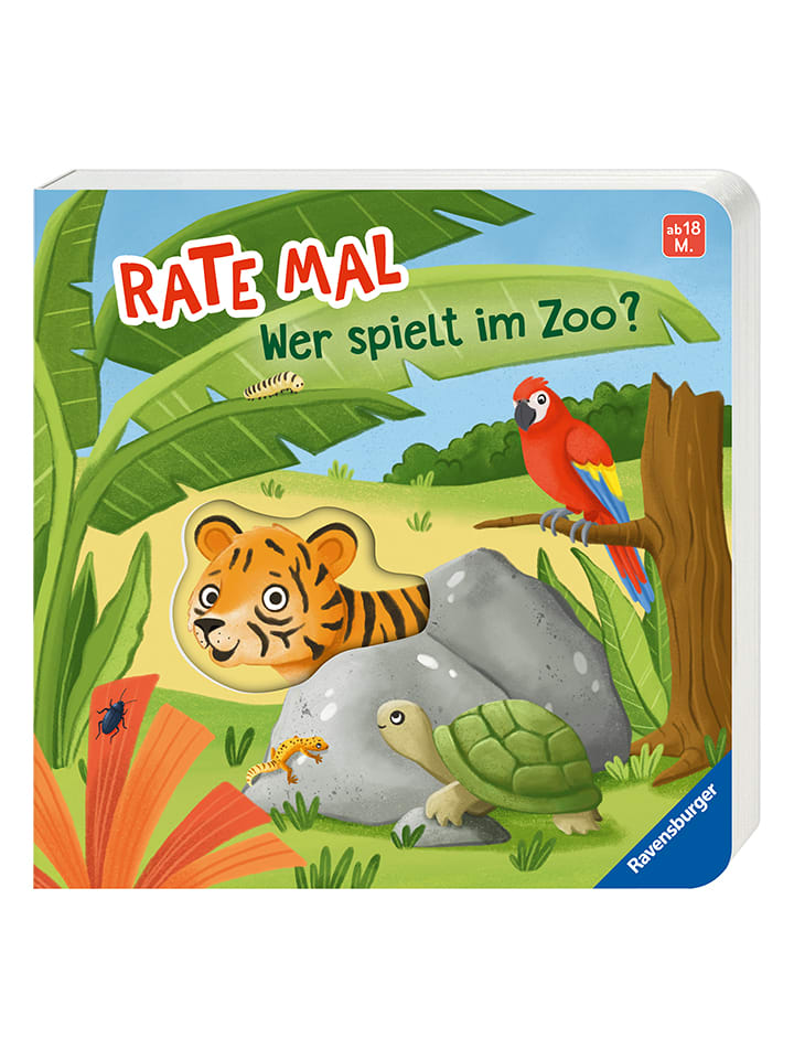 Pappbilderbuch "Rate mal - Wer spielt im Zoo?"