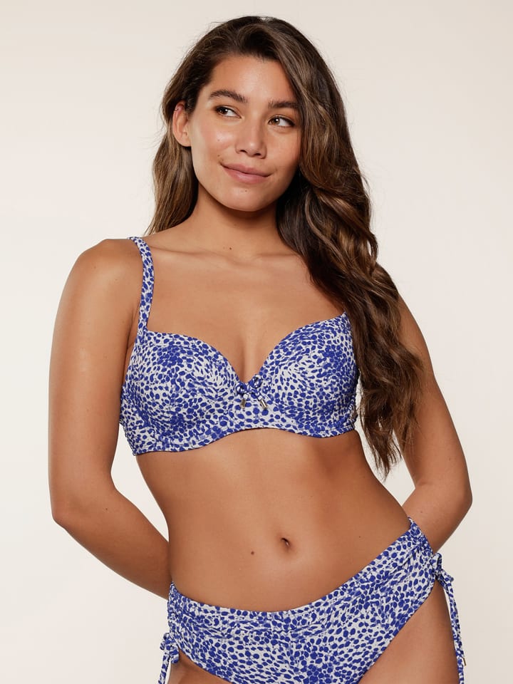 Figi bikini w kolorze niebiesko-białym