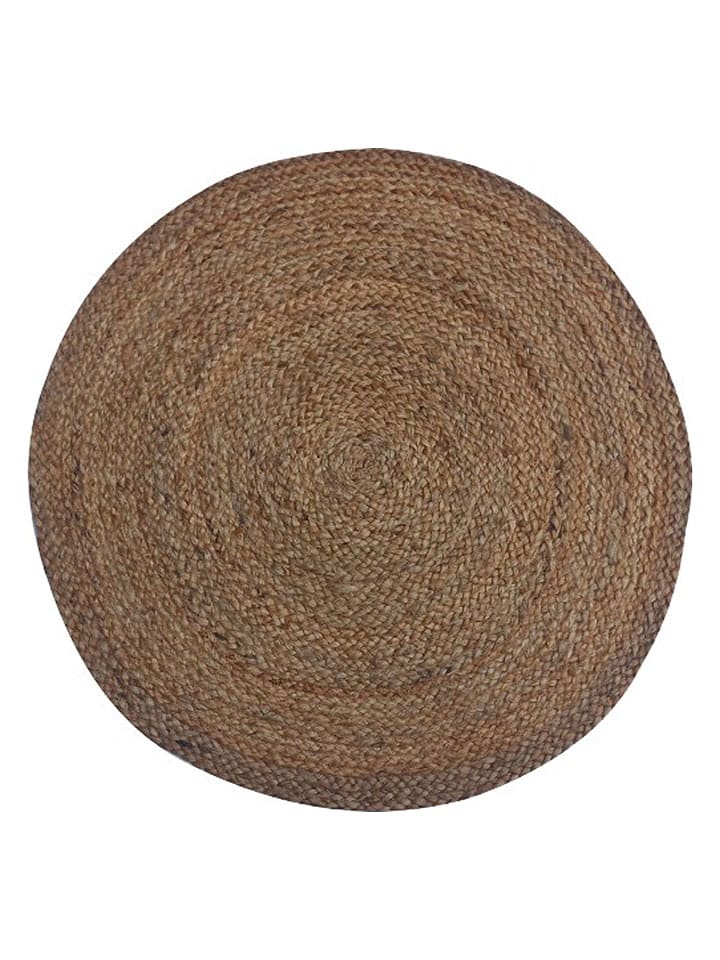 Jute-Teppich in Braun - Ø 120 cm
